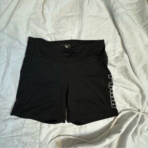 Puma Black Athletic Shorts with Elastic Waistband
